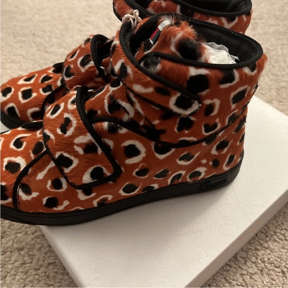 Nwt authentic Gucci girl boots pony/leather size 33 - Picture 1 of 8